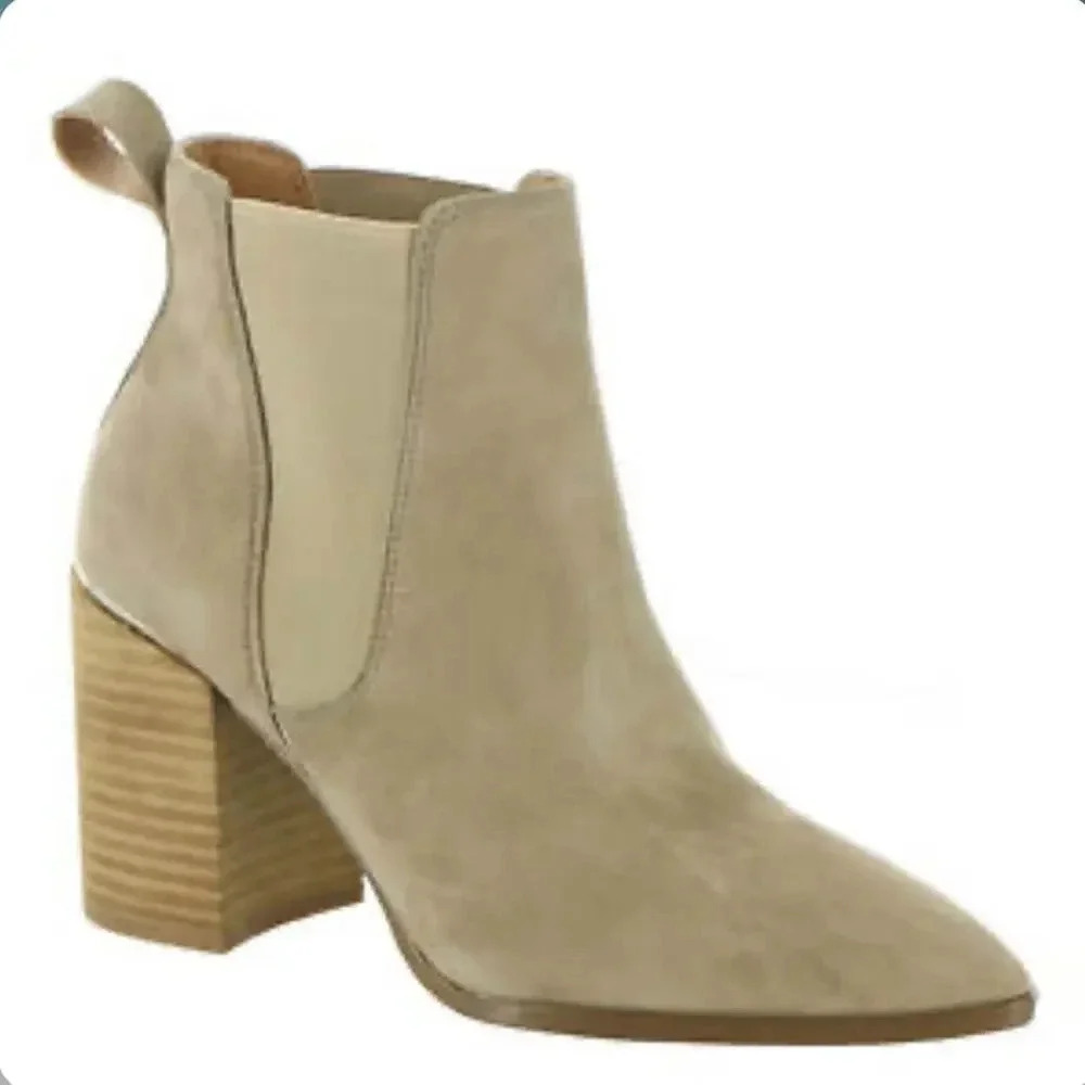 NEW STEVE‎ MADDEN Knoxi Ankle Boots in Taupe Suede